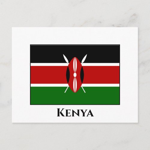 Kenya Kenyan Flag Postcard