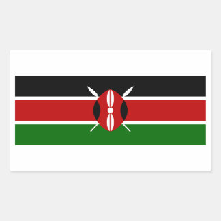 Kenya/Kenyan Flag Rectangular Sticker