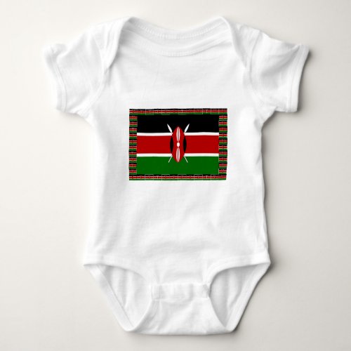 Kenya Kenyan Flags Baby Bodysuit