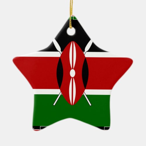 Kenya Kenyan Flags Ceramic Ornament