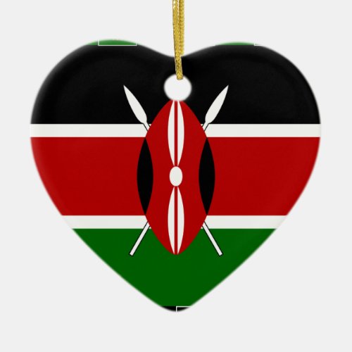 Kenya Kenyan Flags Ceramic Ornament