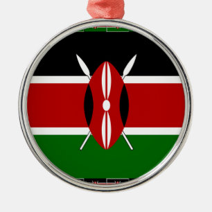 Kenya Kenyan Flags Metal Ornament