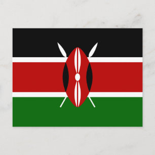Kenya – Kenyan National Flag Postcard