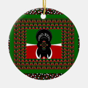 Kenya lovely heats ceramic ornament