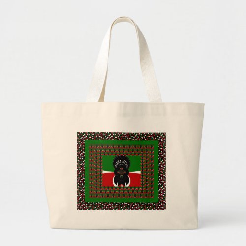 Kenya lovely heats large tote bag