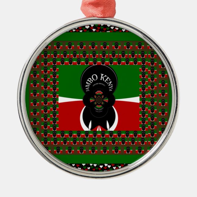 Kenya lovely heats metal ornament (Front)