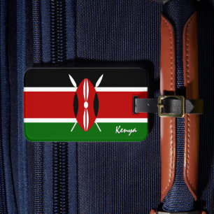 Kenya Luggage Tags, patriotic Kenyan Flag Luggage Tag