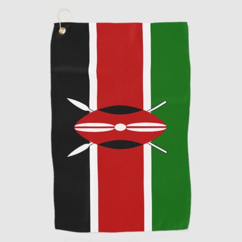 Kenya Maasai flag Bendera ya Kenya Golf Towel