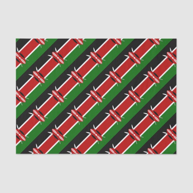 Kenya Maasai flag Bendera ya Kenya Tissue Paper (Front)