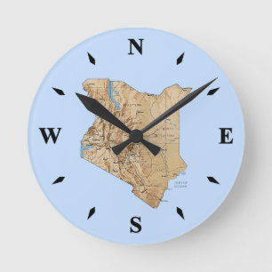 Kenya Map Clock