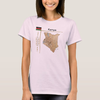 Kenya Map + Flag + Title T-Shirt
