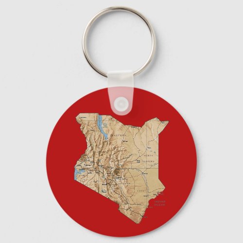 Kenya Map Keychain