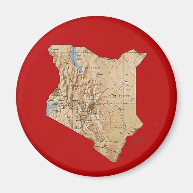Kenya Map Magnet (Front)