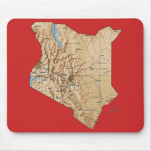 Kenya Map Mousepad