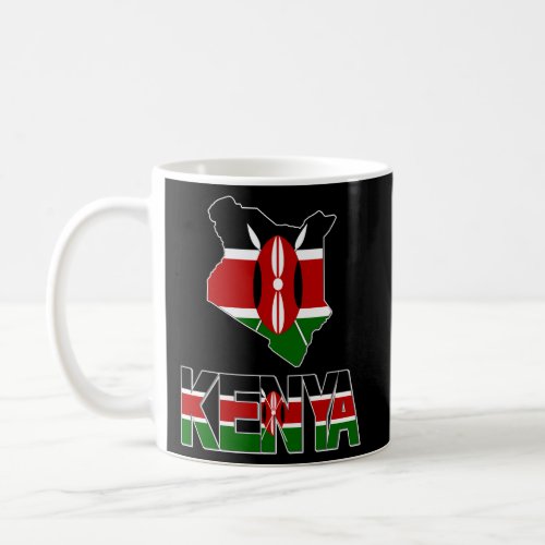 Kenya Map With Kenya Flag Love Kenya Kenyan Pride Coffee Mug