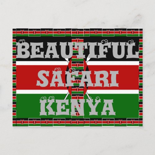 Kenya Nairobi Postcard Horizontal Template