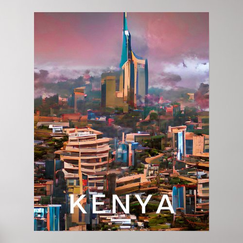 Kenya Nairobi Travel City Poster