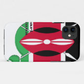 Kenya National Flag Colors Design Black Red Green Case-Mate iPhone Case (Back (Horizontal))