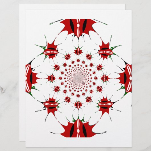 Kenya National Flag Shield Kaleidoscope Pattern  (Front/Back)