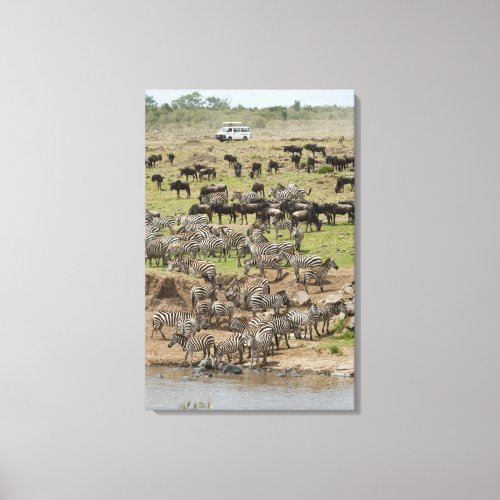 Kenya No Water No Life Mara River Expedition 5 Canvas Print