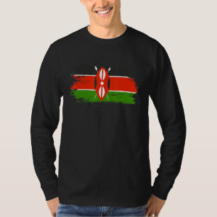 Kenya Outfit   Kenya Flag Symbol   I Love Kenya T-Shirt