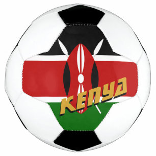 Kenya patriotic Football & Kenyan Flag / Sports Soccer Ball