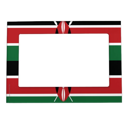 Kenya Plain Flag Magnetic Frame