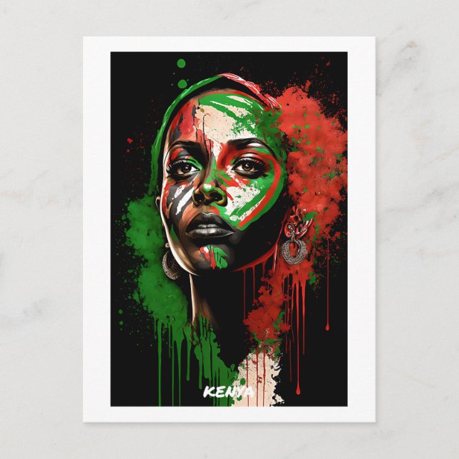 Kenya Postcard - Artistic Portrait -World of Women (Front)