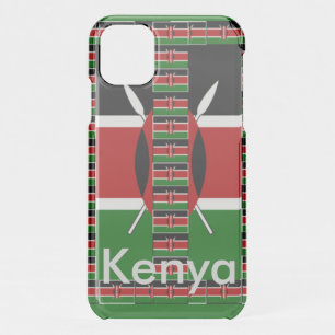 Kenya Pride in Your Pocket: National Flag Colors iPhone 11 Case