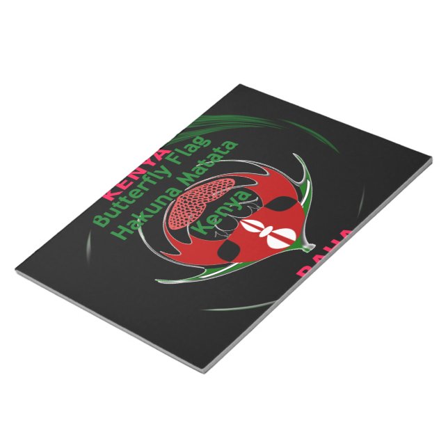 Kenya Raha: Hakuna Matata | Flag Motif Art Design  Notepad (Angled)