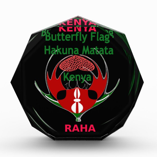 Kenya Raha Hakuna Matata.jpg Acrylic Award (Front)