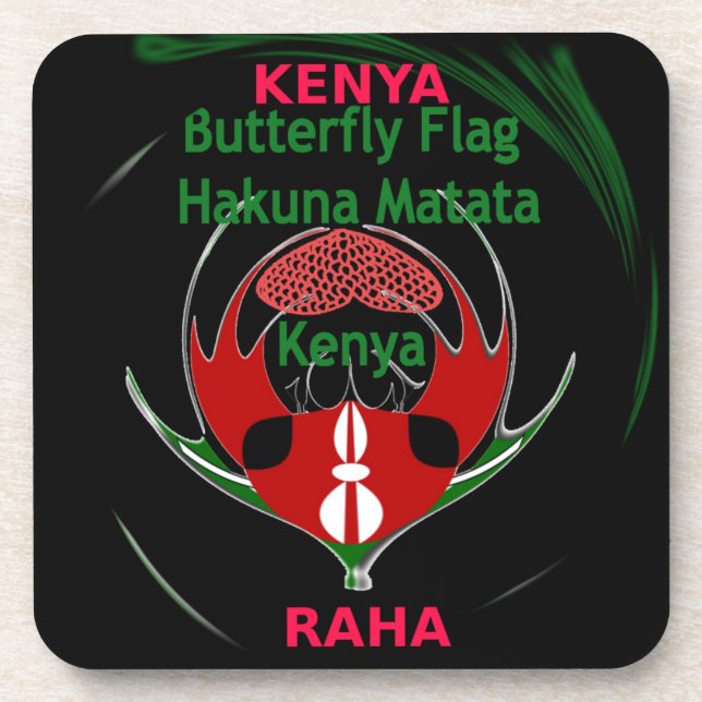 Kenya Raha Hakuna Matata.jpg Beverage Coaster (Front)