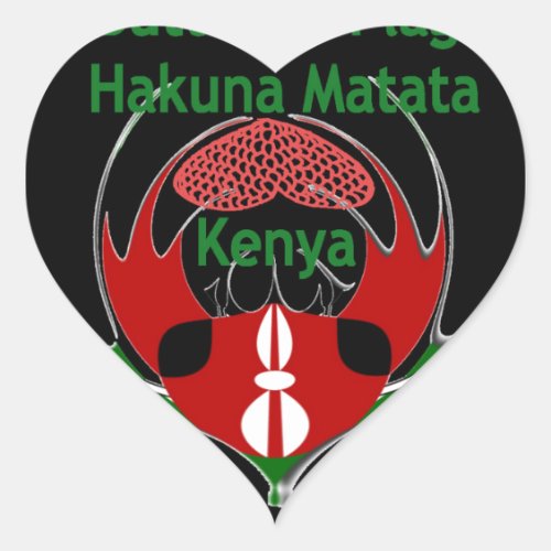 Kenya Raha Hakuna Matatajpg Heart Sticker
