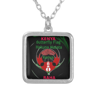 Kenya Raha Hakuna Matata.jpg Silver Plated Necklace