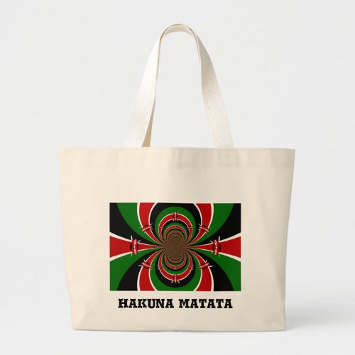 Kenya Raha Hakuna Matata Large Tote Bag