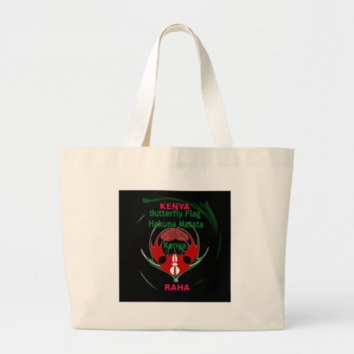 Kenya Raha Hakuna Matata Large Tote Bag