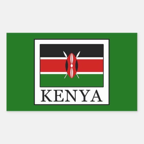 Kenya Rectangular Sticker