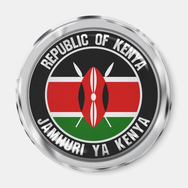Kenya Round Emblem Magnet (Front)