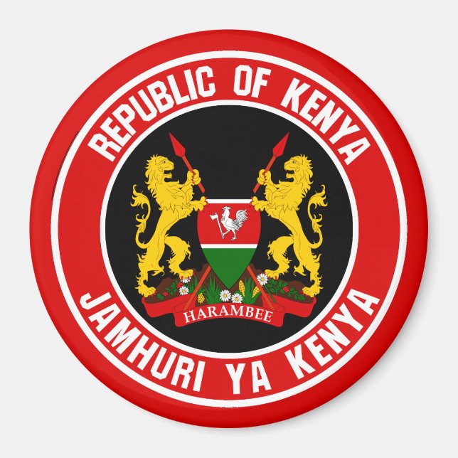 Kenya Round Emblem Magnet (Front)