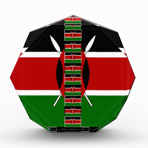 Kenya Seamless Flags border frames Acrylic Award