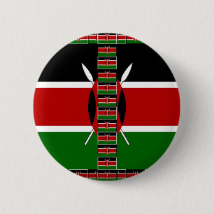 Kenya Seamless Flags Border Frames Art Print Button