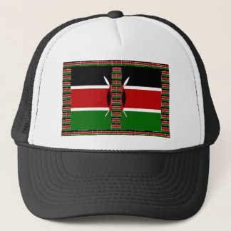 Kenya Seamless Flags Border Frames Art Print Trucker Hat