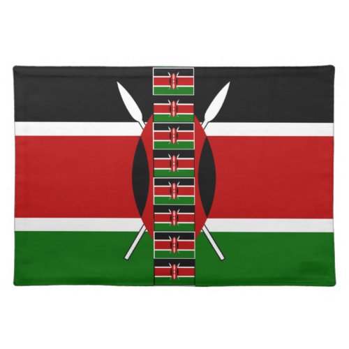 Kenya Seamless Flags border frames Cloth Placemat