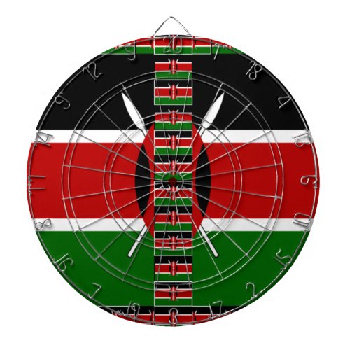 Kenya Seamless Flags border frames Dart Board