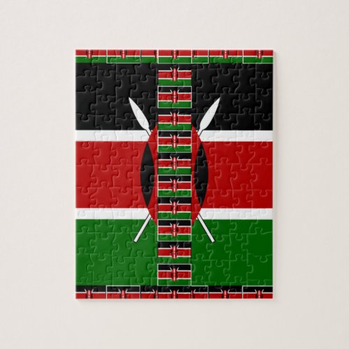 Kenya Seamless Flags border frames Jigsaw Puzzle