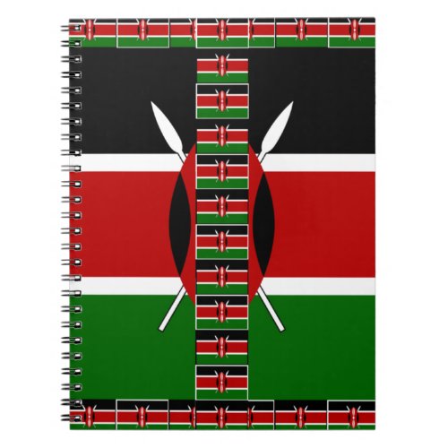 Kenya Seamless Flags border frames Notebook