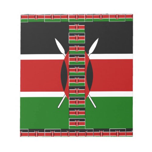 Kenya Seamless Flags border frames Notepad