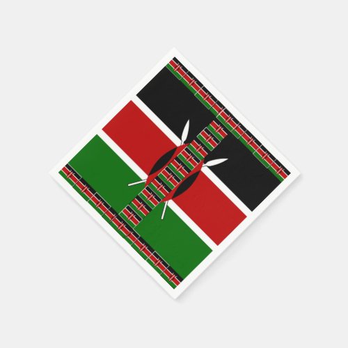 Kenya Seamless Flags border frames paper napkins