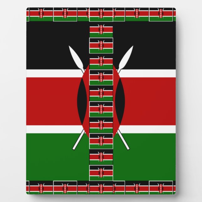 Kenya Seamless Miniature Flags Border Frames Art  (Front)