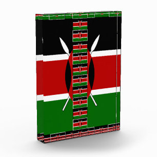 Kenya Seamless Miniature Flags Border Frames Art Award